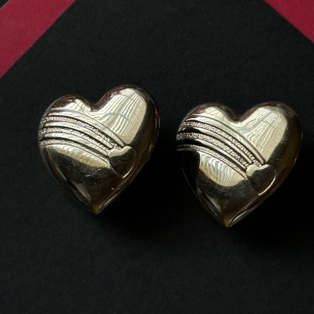 Silver Toned Heart Brooches- 2